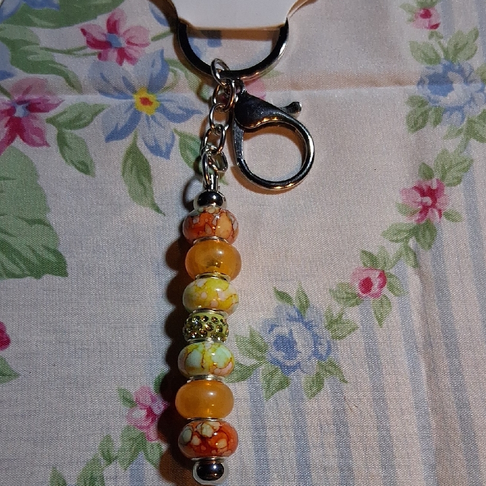 Colorful Beaded Keychain